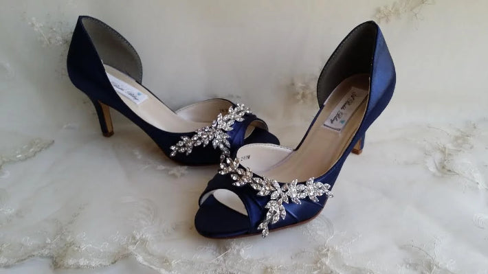 Navy bling shoes discount