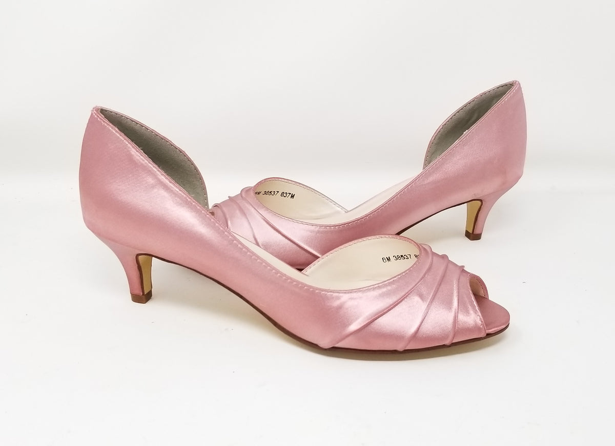 Dusty Rose Kitten Heels Pink wedding shoes – Custom Wedding Shoes