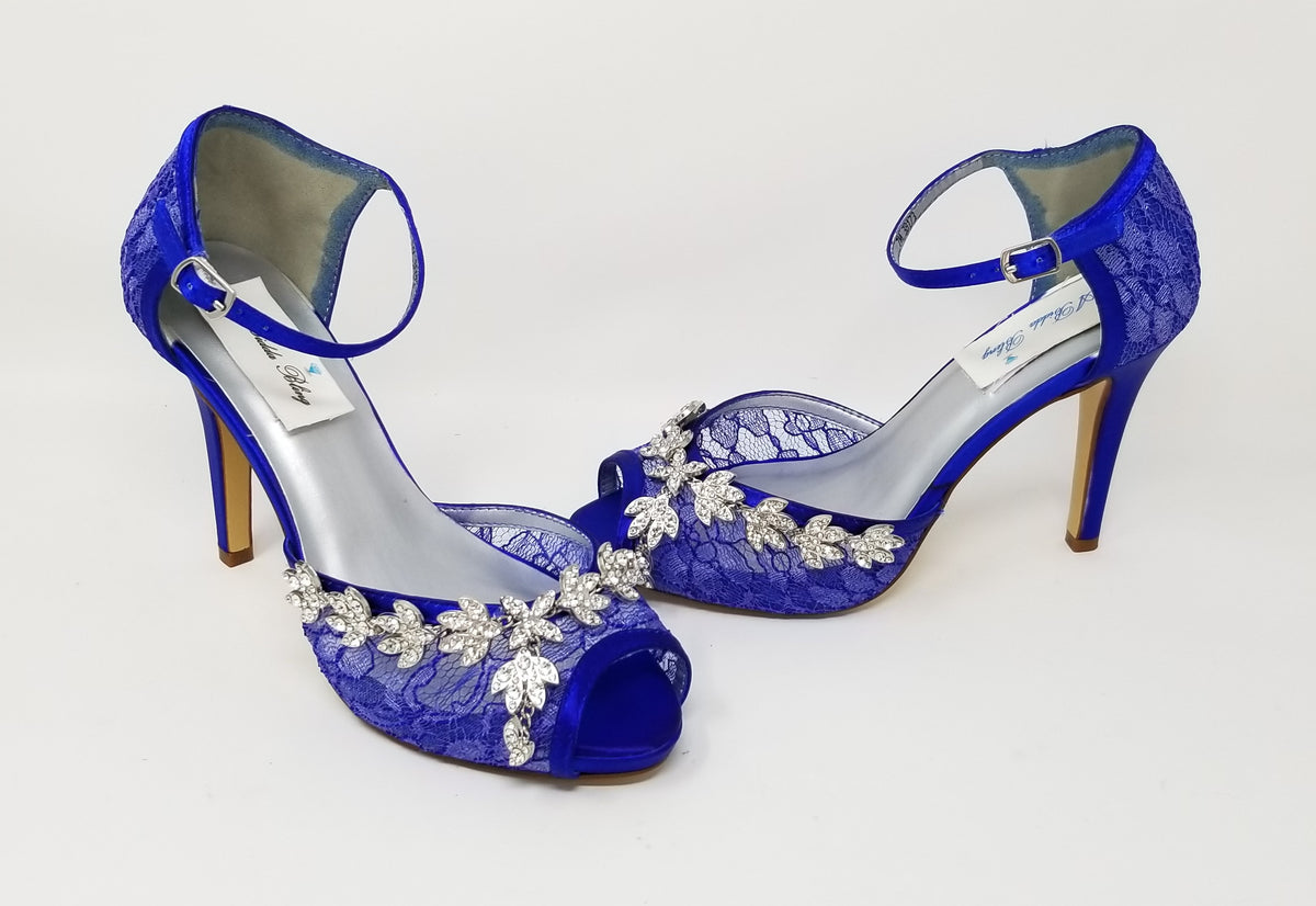 Royal Blue David's Bridal Shoes