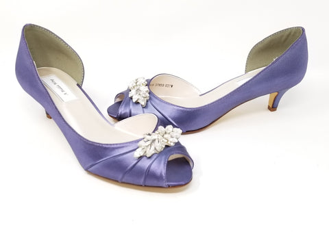 Kitten Heels - Purple Wedding Shoes