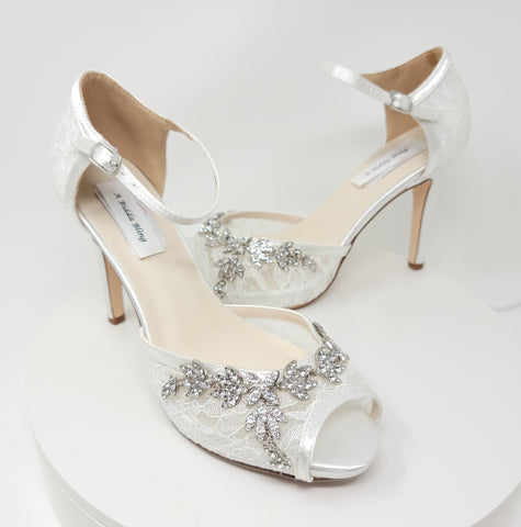 White Lace Wedding Shoes