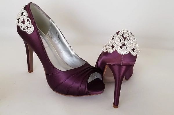 Plum high heel shoes Clearance