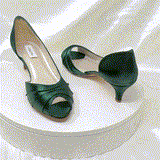 Hunter Green Kitten Heels - Green Wedding Shoes Green Bridesmaids Shoes