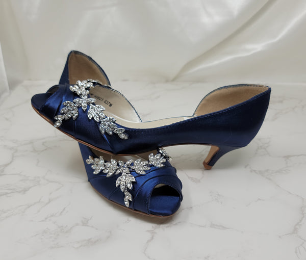 Wedding Shoes Navy Blue Stiletto Heels Navy Blue Bridal Shoes