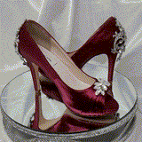 burgundy wedding shoes
