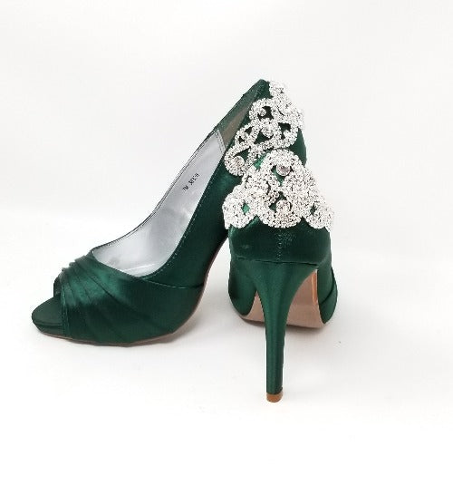 Bridal shoes green Clearance