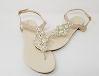ivory bridal sandals with pearls