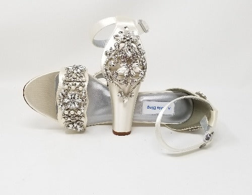 ivory wedding shoes with crystals