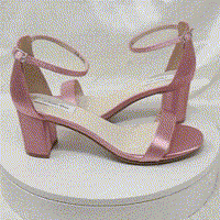 Dusty rose top block heels